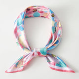 Floral Print Silky Bandana Neck Scarf