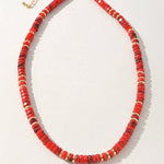 Faceted Disc Beaded Gold Accent Necklace - A3 Accessories - Jewelry - Clover + Bee