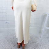 Fairley Cream Satin Slip Skirt TCEC