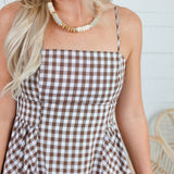 Kalley Brown Gingham Maxi Dress