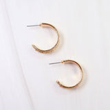 Canton Textured Hoop Gold Earring