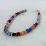 Flat Resin Disc Multi Beaded Necklace