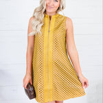 Florentine Laser Cut Leather Dress Emily McCarthy