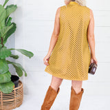 Florentine Laser Cut Leather Dress Emily McCarthy