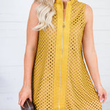 Florentine Laser Cut Leather Dress Emily McCarthy