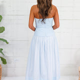 Fontaine Baby Blue Strapless Dress Mustard Seed