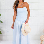 Fontaine Baby Blue Strapless Dress Mustard Seed