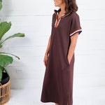 Forsyth Chocolate Brown Knit Caftan Jodifl