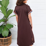 Forsyth Chocolate Brown Knit Caftan Jodifl