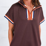 Forsyth Chocolate Brown Knit Caftan Jodifl
