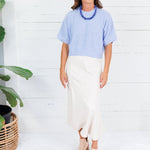 Fowler Cream Suede Midi Skirt THML 