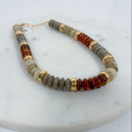 Freeman Brown Multi Bead Necklace