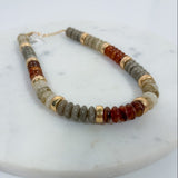 Freeman Brown Multi Bead Necklace
