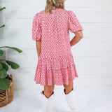 Freeman Red Polka Dot Mini Dress Pinch