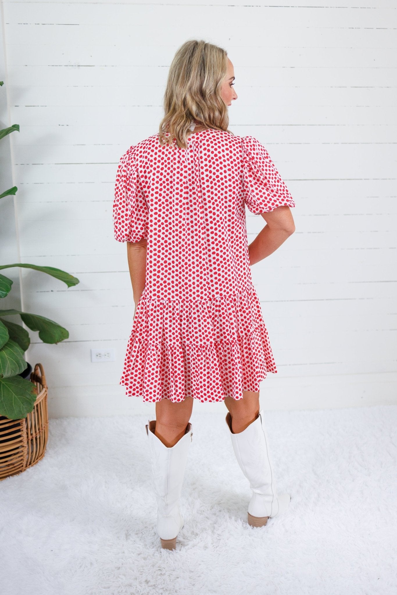 Freeman Red Polka Dot Mini Dress Pinch