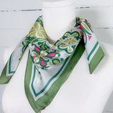 Garden Tile Green Mosaic Print Scarf - A3 Accessories - miscellanous - Clover + Bee