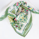 Garden Tile Green Mosaic Print Scarf - A3 Accessories - miscellanous - Clover + Bee
