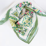 Garden Tile Green Mosaic Print Scarf - A3 Accessories - miscellanous - Clover + Bee