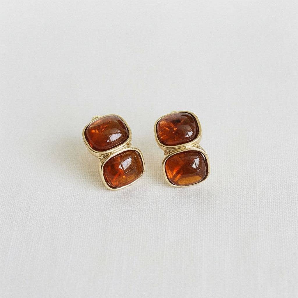 Geometric Amber - Inspired Drop Earrings - A3 Accessories - Jewelry - Earrings - Clover + Bee
