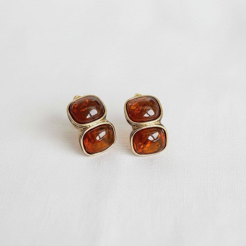 Geometric Amber - Inspired Drop Earrings - A3 Accessories - Jewelry - Earrings - Clover + Bee