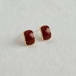 Geometric Vintage Garnet Red Drop Earrings - A3 Accessories - Jewelry - Earrings - Clover + Bee