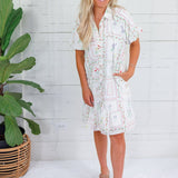 George Ivory Floral Shirt Dress Polagram
