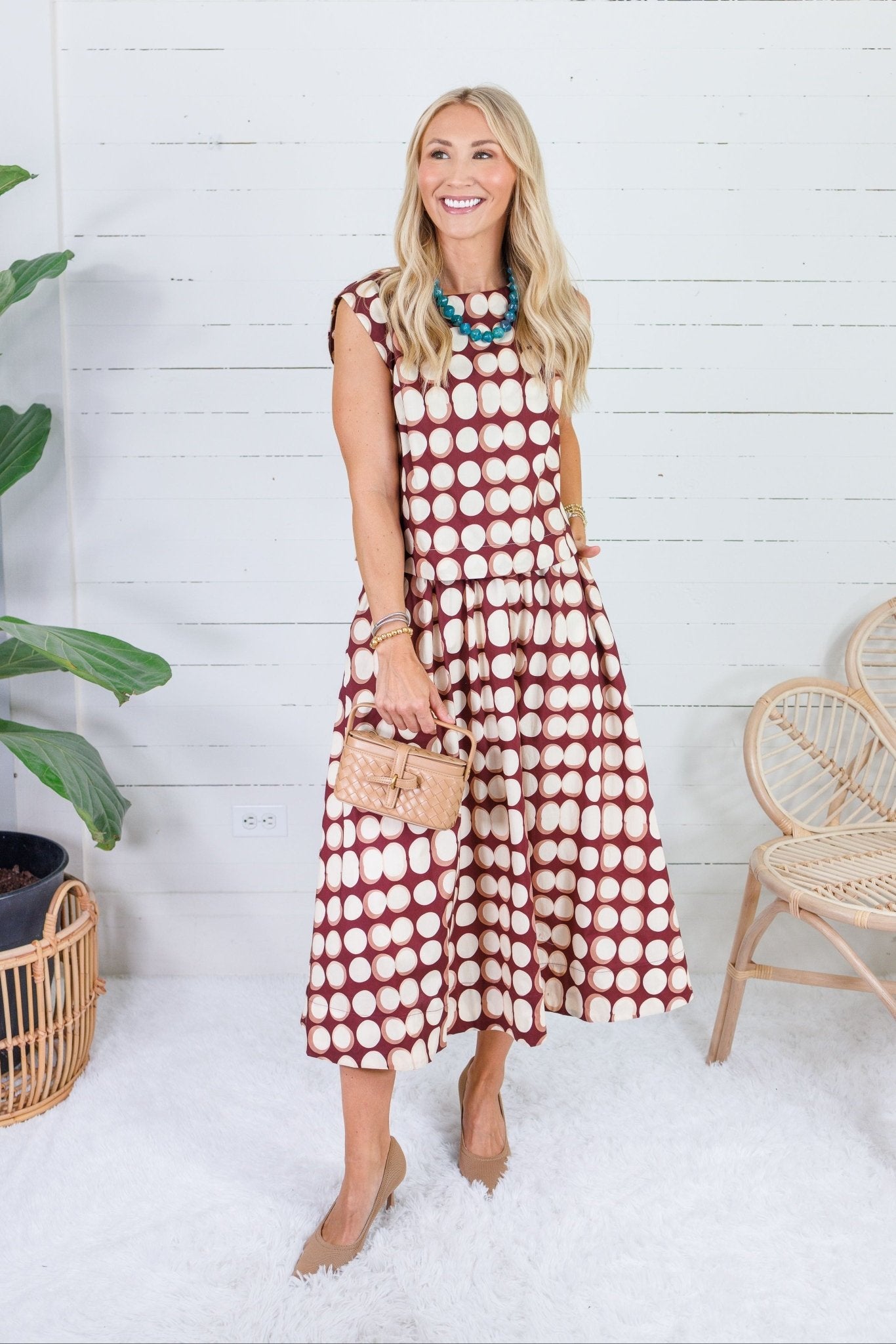 Georgia Brown Geometric Skirt
