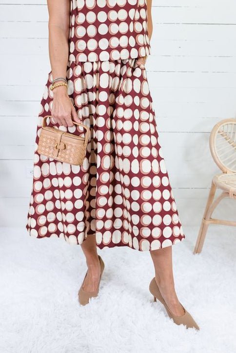 Georgia Brown Geometric Skirt