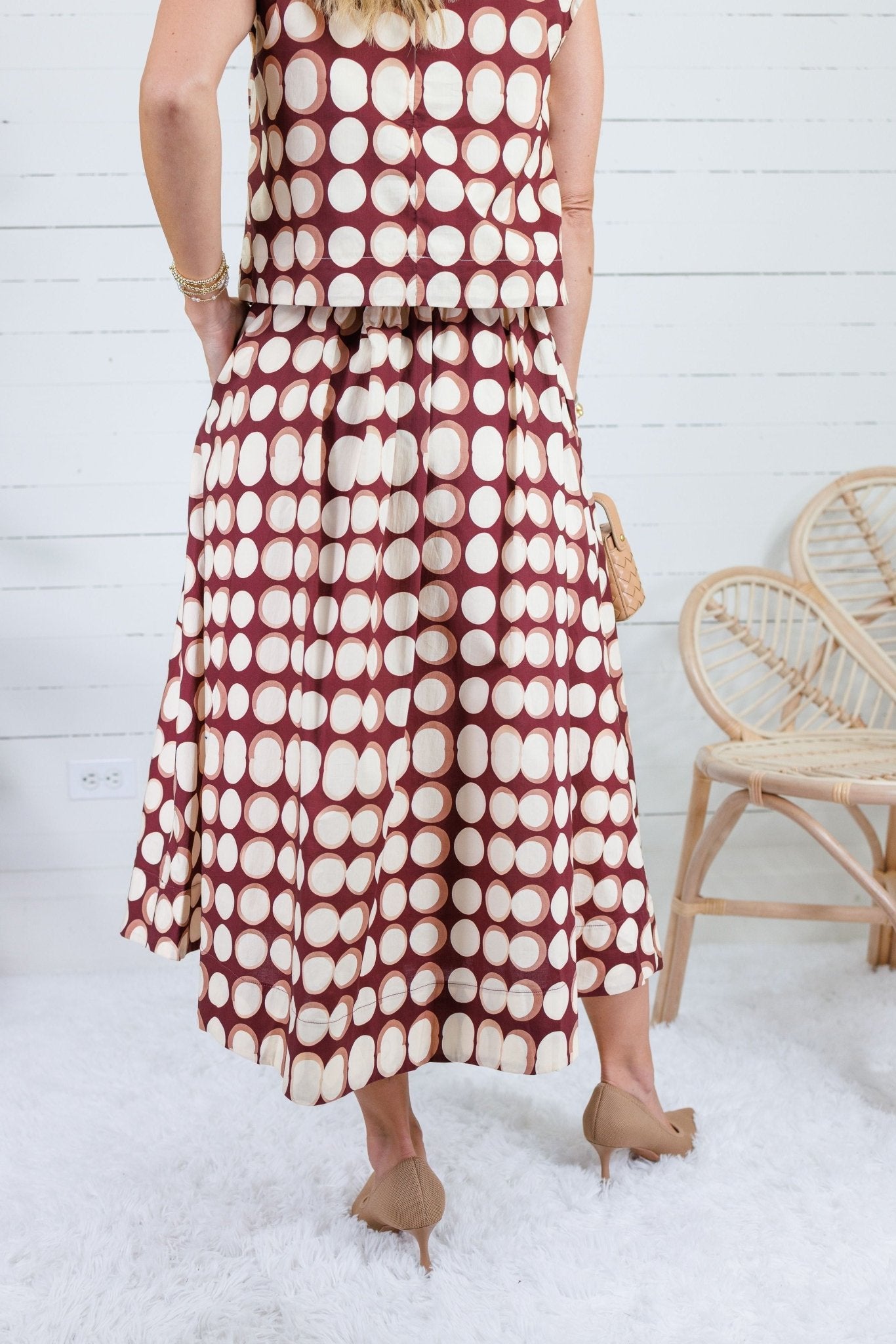 Georgia Brown Geometric Skirt
