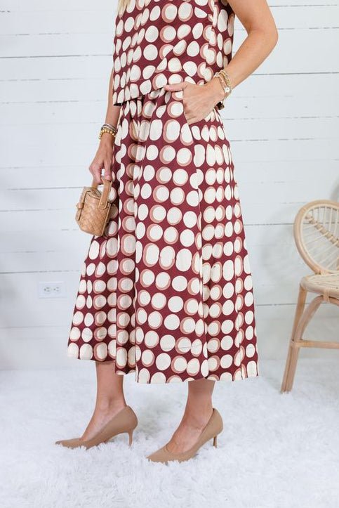 Georgia Brown Geometric Skirt