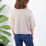 Georgie Latte Short Sleeve Sweater Pinch