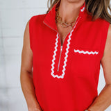 Georgie Red Ric Rac Mini Dress Jodifl 