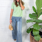 Gerhart Front Seam Light Wash Denim Jeans FATE