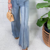 Gerhart Front Seam Light Wash Denim Jeans FATE