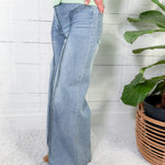 Gerhart Front Seam Light Wash Denim Jeans FATE