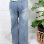 Gerhart Front Seam Light Wash Denim Jeans FATE