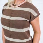 Gibson Cocoa Stripe Sweater Blu Pepper