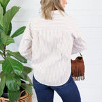 Glasner Latte + White Striped Top Fate
