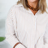 Glasner Latte + White Striped Top Fate