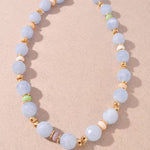 Glossy Resin Barrel Beaded Necklace - A3 Accessories - Jewelry - Clover + Bee