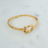 Gold Horsebit Bangle Bracelet - A3 Accessories - Jewelry - Clover + Bee