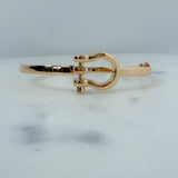 Gold Horsebit Bangle Bracelet - A3 Accessories - Jewelry - Clover + Bee