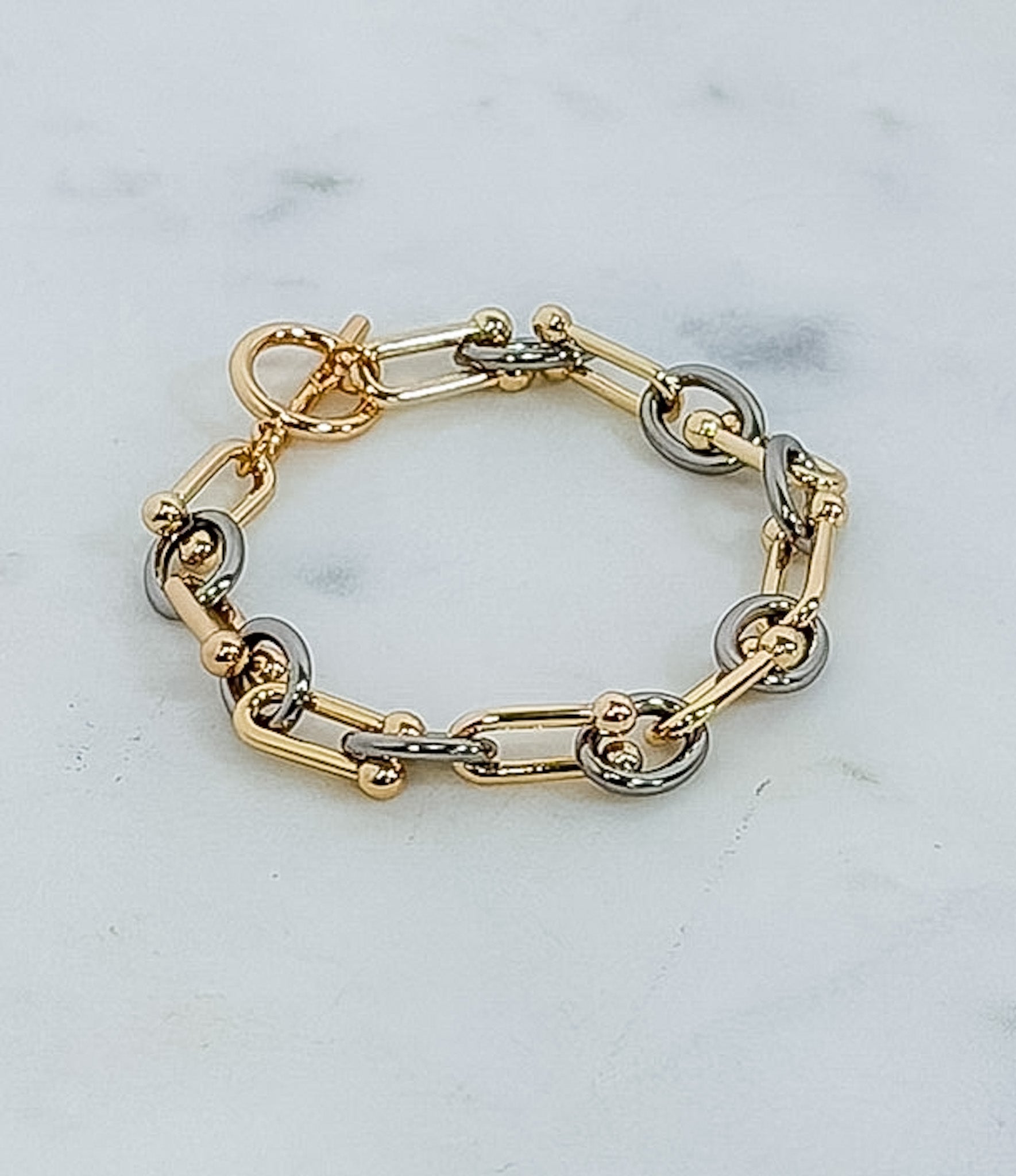 Gold + Silver Link Bracelet - A3 Accessories - Jewelry - Clover + Bee