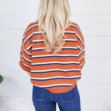 Gordon Gameday Stripe Sweater Glam