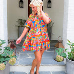 Gracie Sugar Coral Mini Dress Briton Court