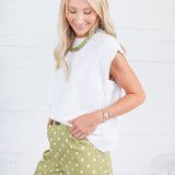 Grayson White Cap Sleeve Top Pinch