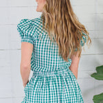 Greta Green Gingham Button Shirt PINCH
