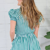 Greta Green Gingham Button Shirt PINCH