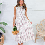 Lennie Ecru + Cocoa Dotty Dress