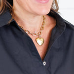 Hammered Heart Chain Necklace